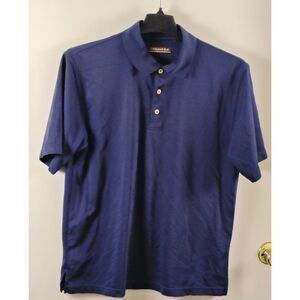 Cubavera Mens Short Sleeve Polo Shirt Size Large 3 button